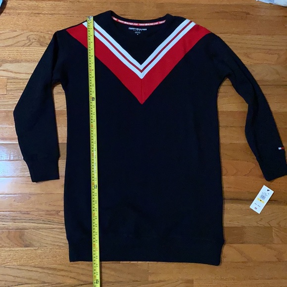 Timmy Hilfiger Sport chevron sweatshirt Dress M - Picture 9 of 10
